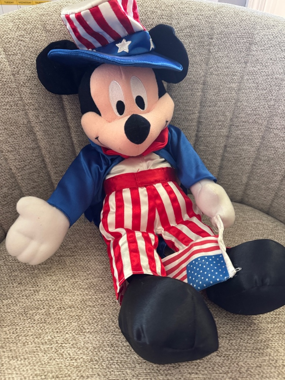 Disney Mickey Mouse Plush in Red, White & Blue Patriotic Outfit